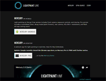 Tablet Screenshot of lightpaintlive.com